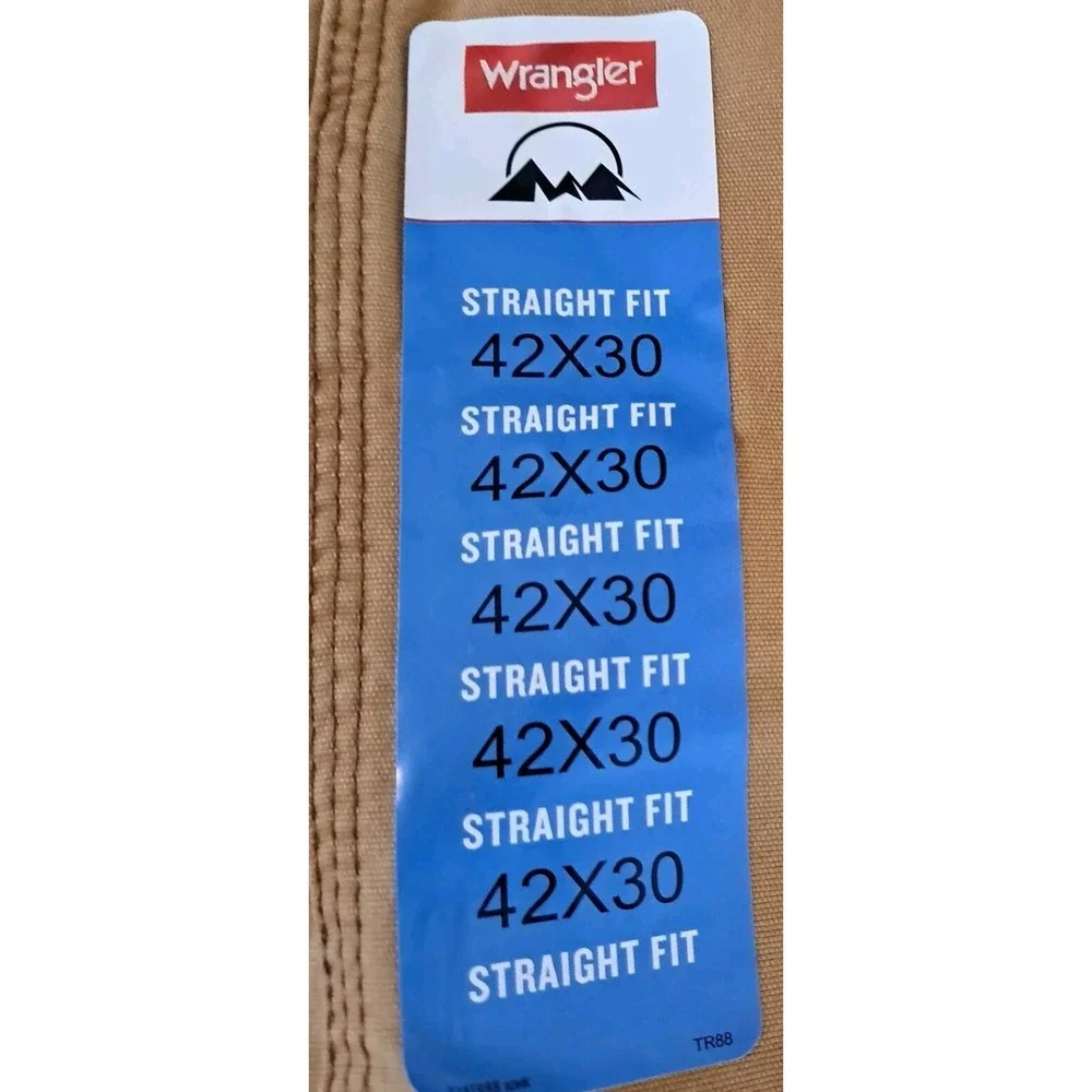 NWT Wrangler  Mens Utility Pants Beige‎ 42x30 Comfort SPF 30 Normcore Gorpcore